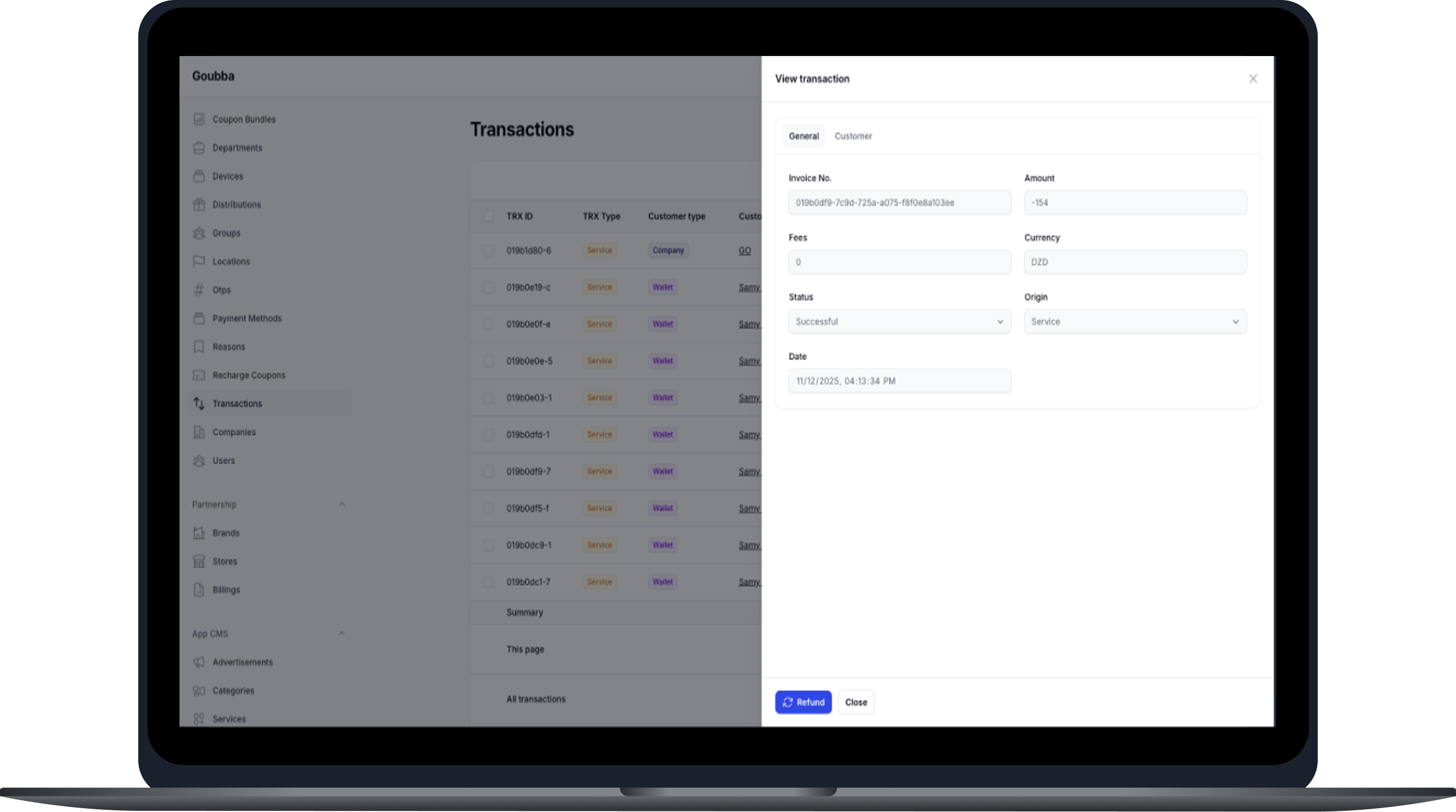 Refunds and cashback