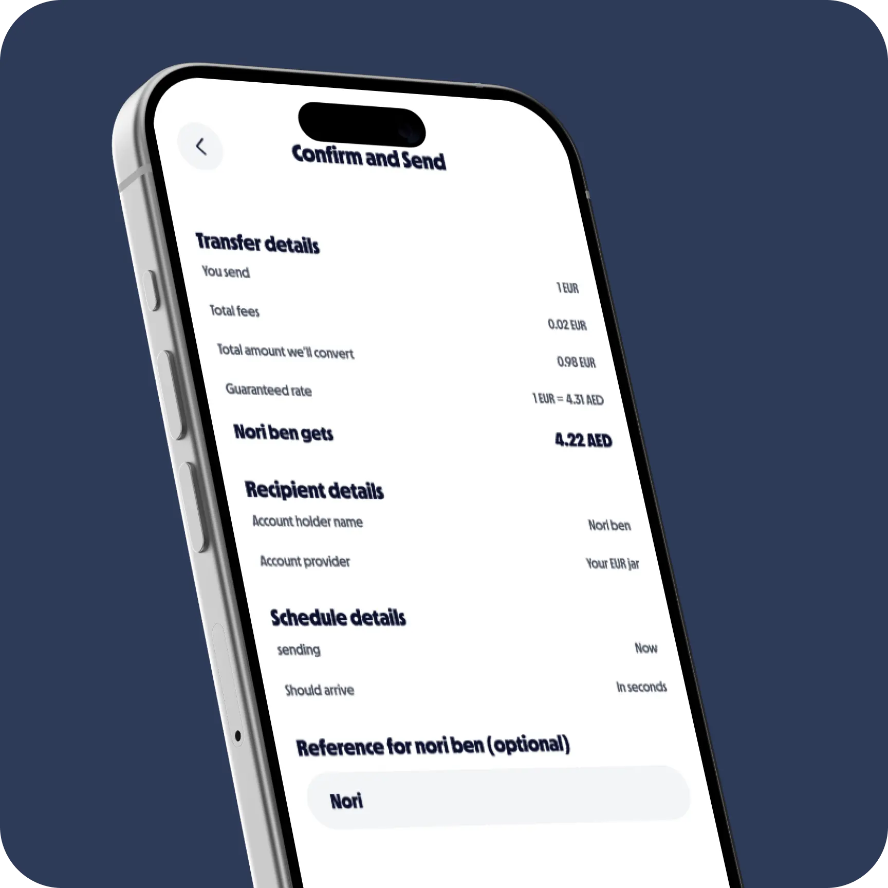 Transparent fees